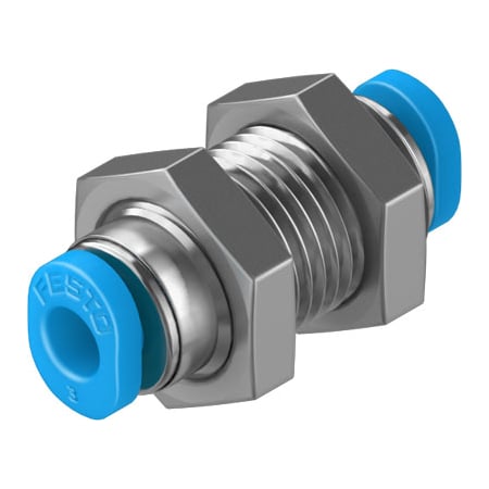 Festo Push-In Bulkhead Connector QSMS-3 QSMS-3